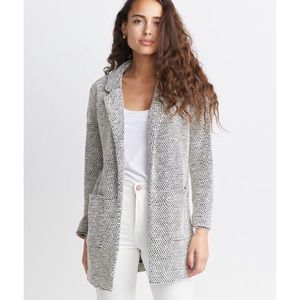 Marine Layer Birdseye Coat Black & White Small